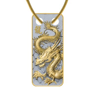 2024 Cameroon Lunar Dragon Pendant 10g Silver Coin