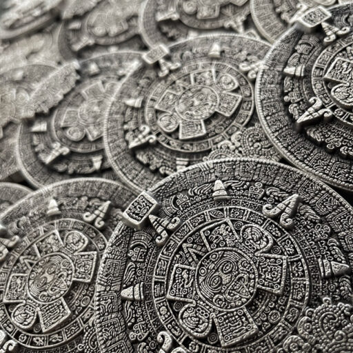 silver piece Mayan